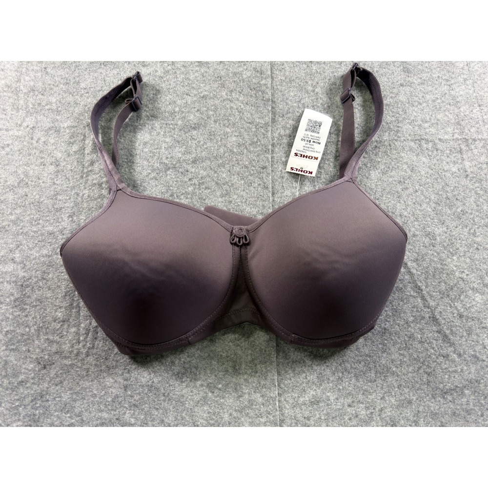 Amoena Mara Mastectomy Bra Womens 32D Purple Padded Wireless‎ 44023 - Picture 2 of 8